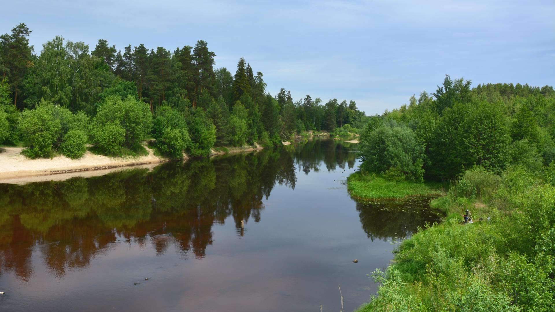 Керженец выше моста. 22.06.2022